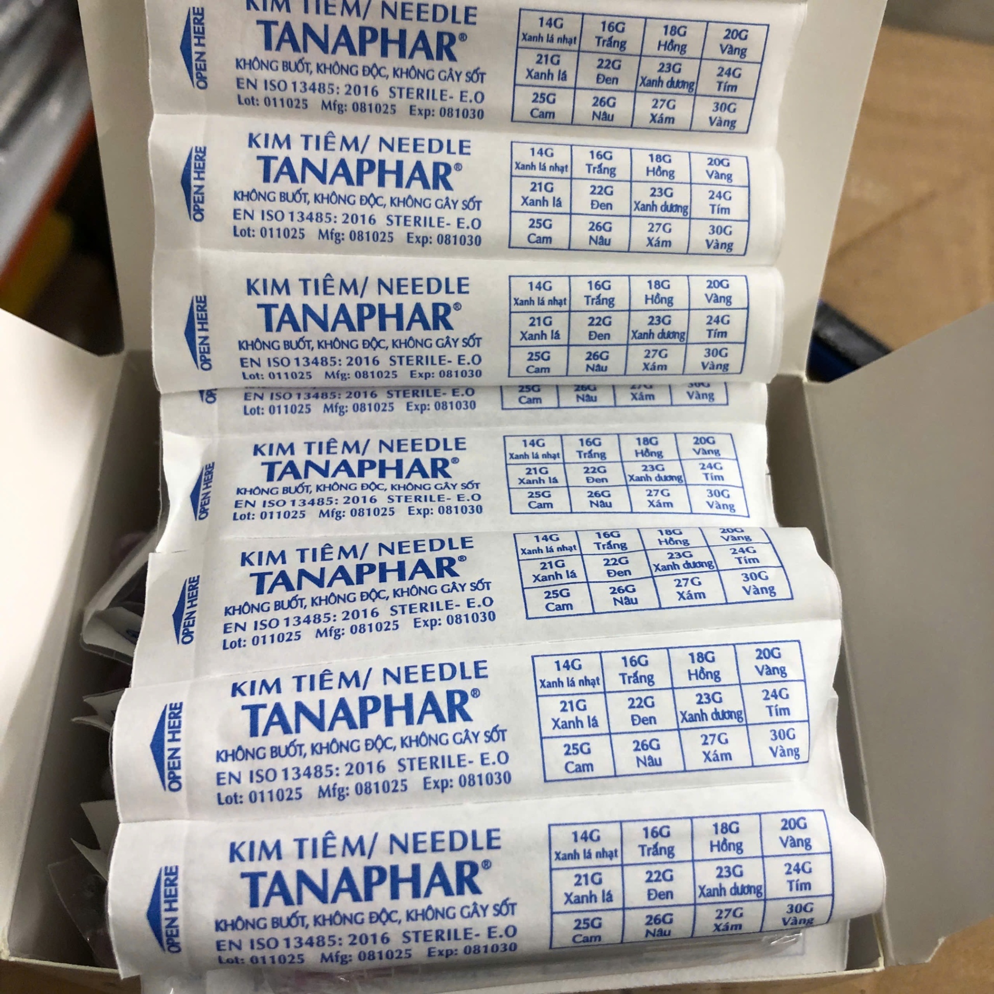 Kim tiêm Tanaphar (1Hộp=100 chiếc)