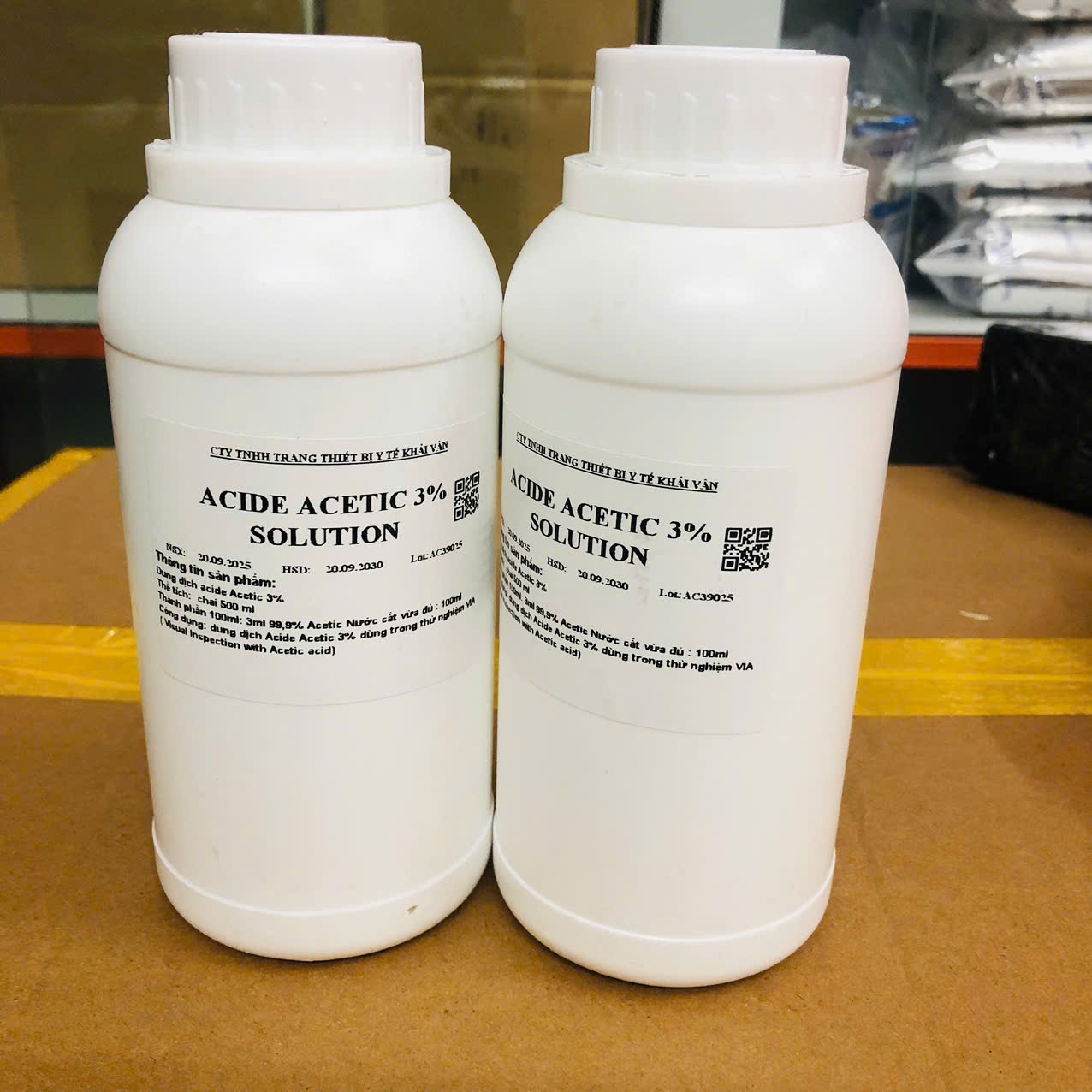 Dung dịch Axit Acetic 3%, Khải Vân VN (Chai=500ml)