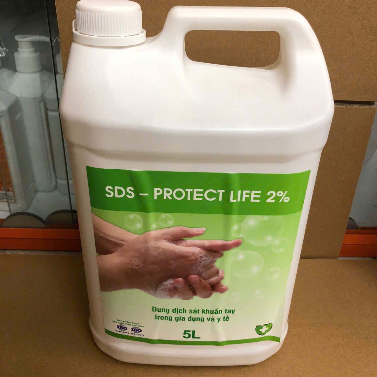 Nước rửa tay thường quy - SDS Protect life 2% (Can 5 lít)