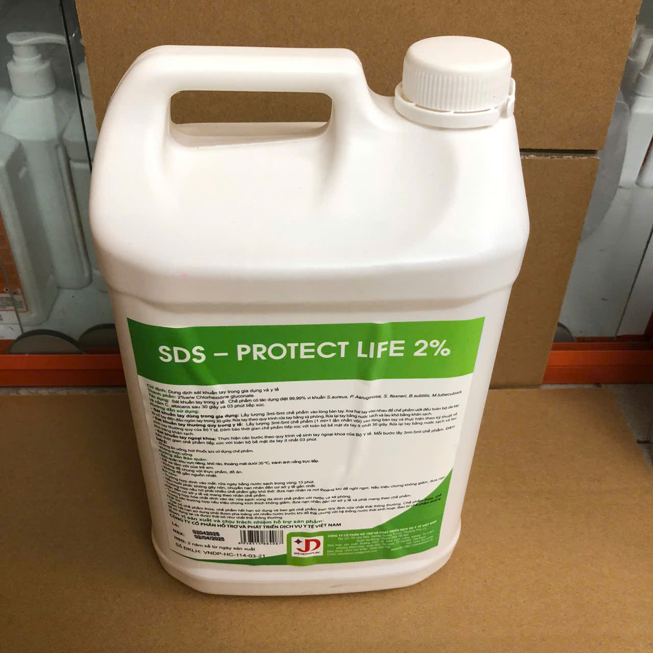 Nước rửa tay thường quy - SDS Protect life 2% (Can 5 lít)