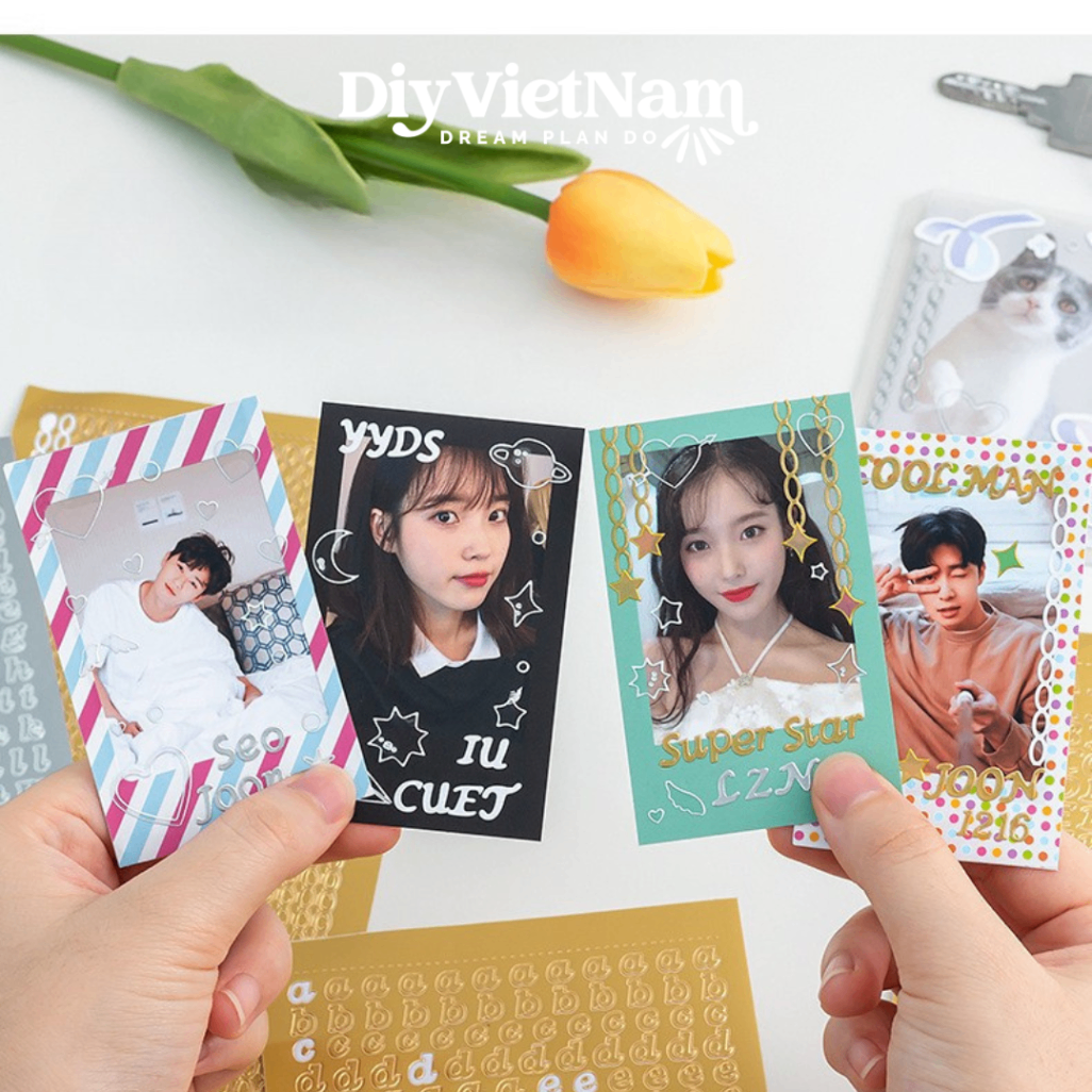 HÌNH DÁN CHỮ NỔI IN HOA/ IN THƯỜNG