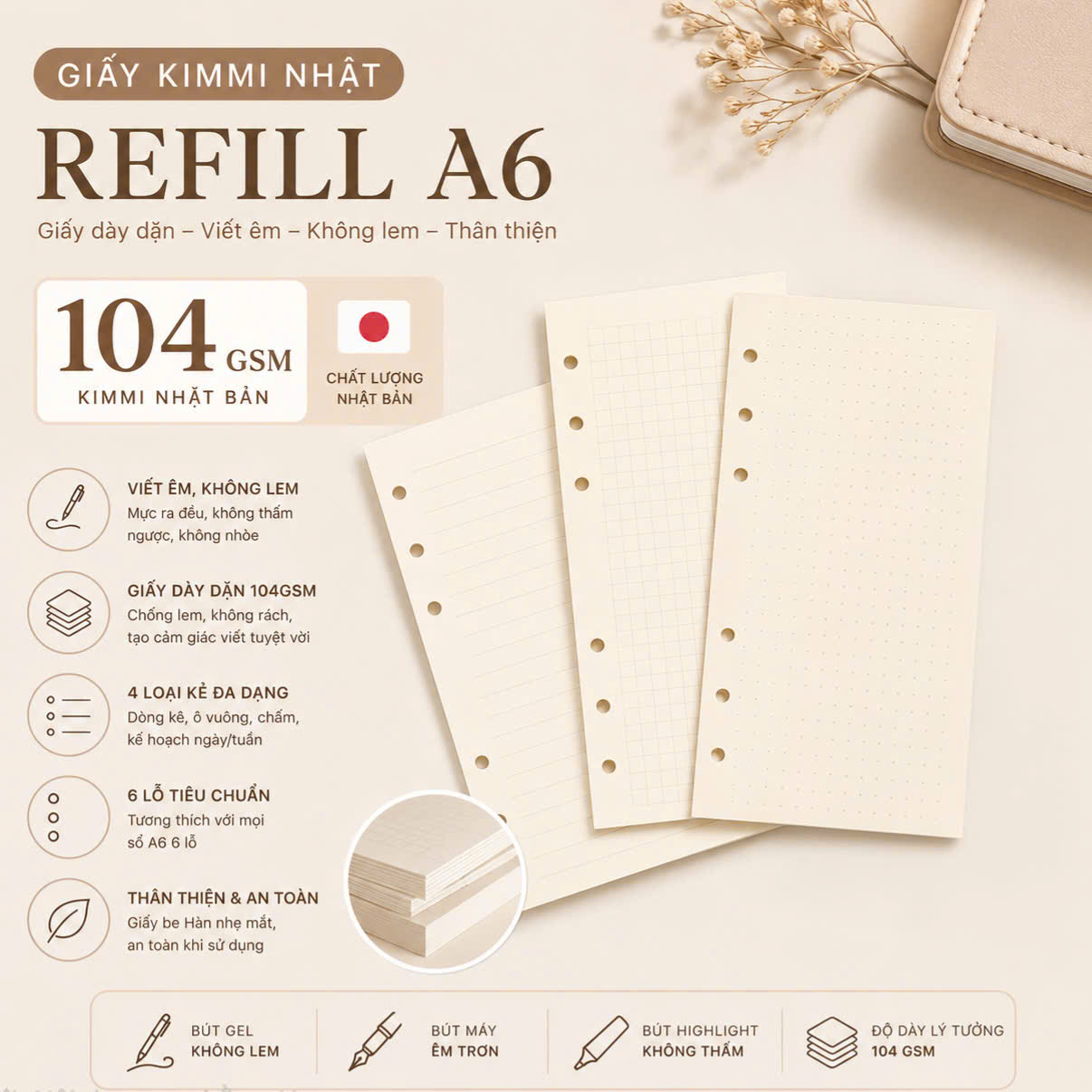 GIẤY REFILL A6