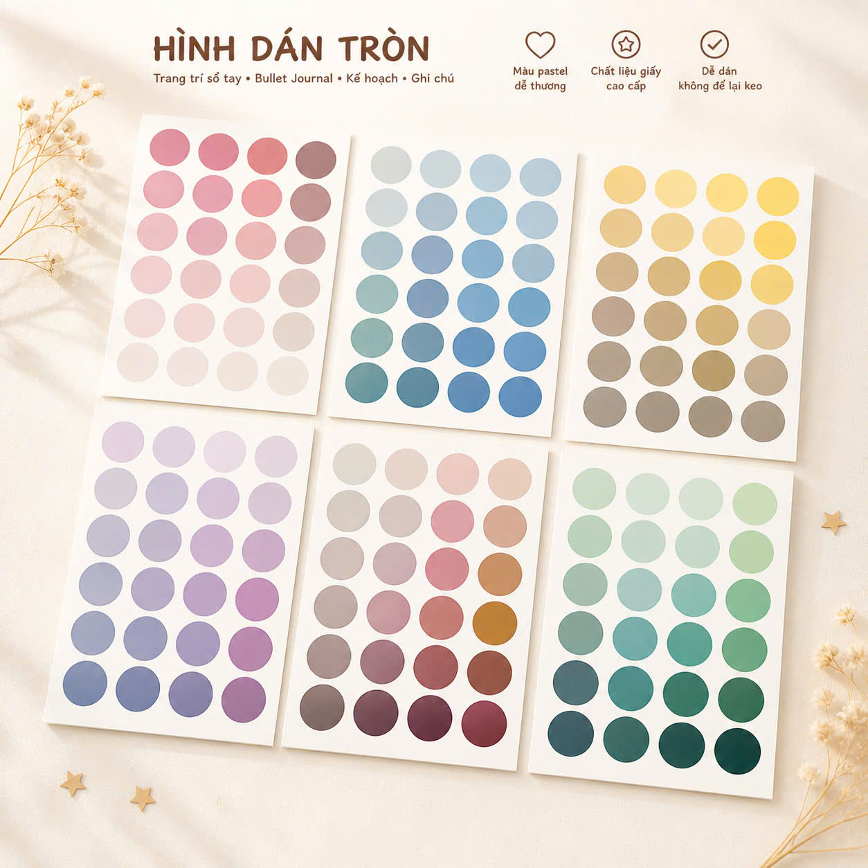 STICKER CHẤM DOT TO