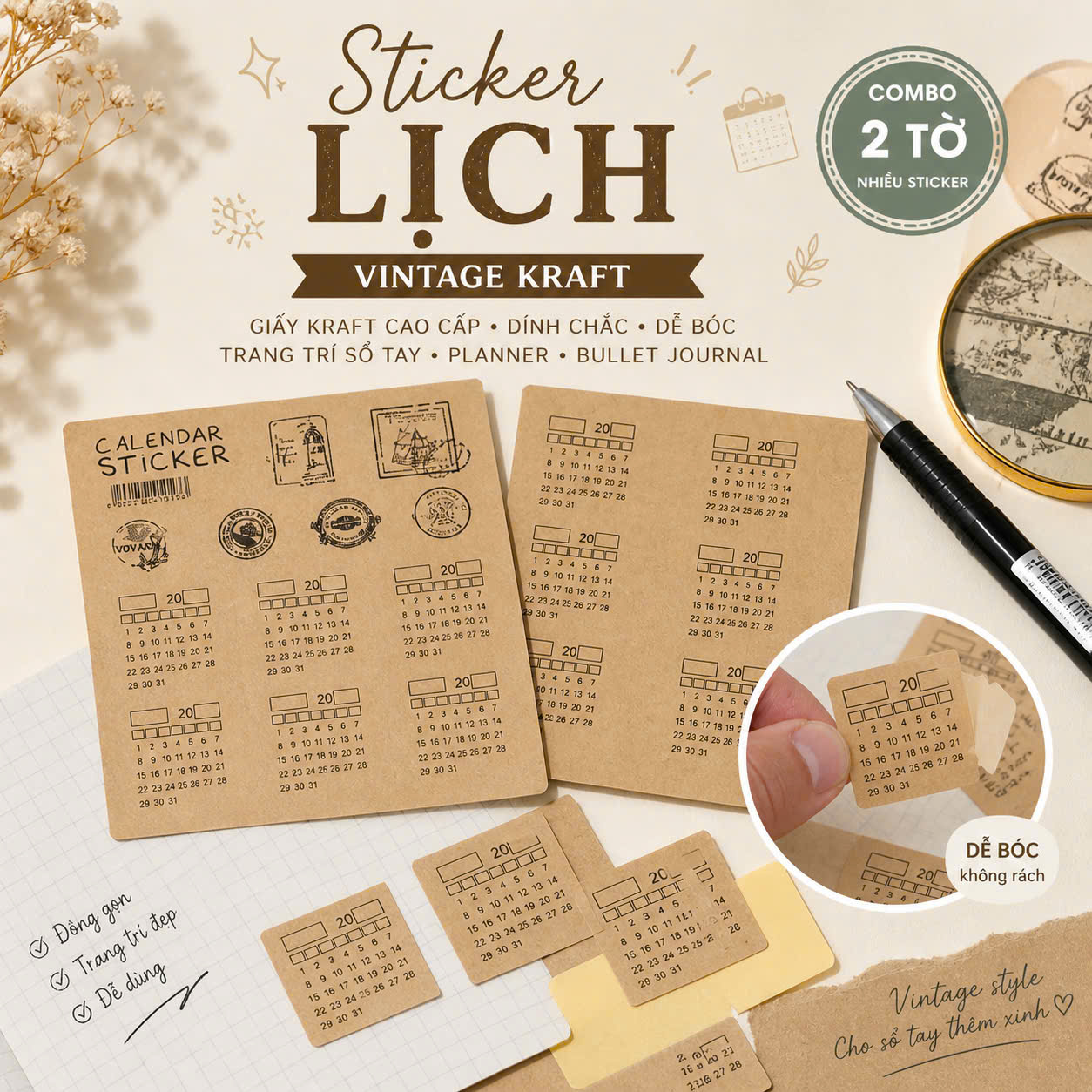 STICKER LỊCH