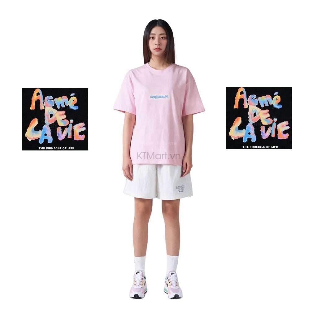 Acmé De La Vie ADLV Teddy Bear Doll Collage Short Sleevet T-Shirt Pink size 1
