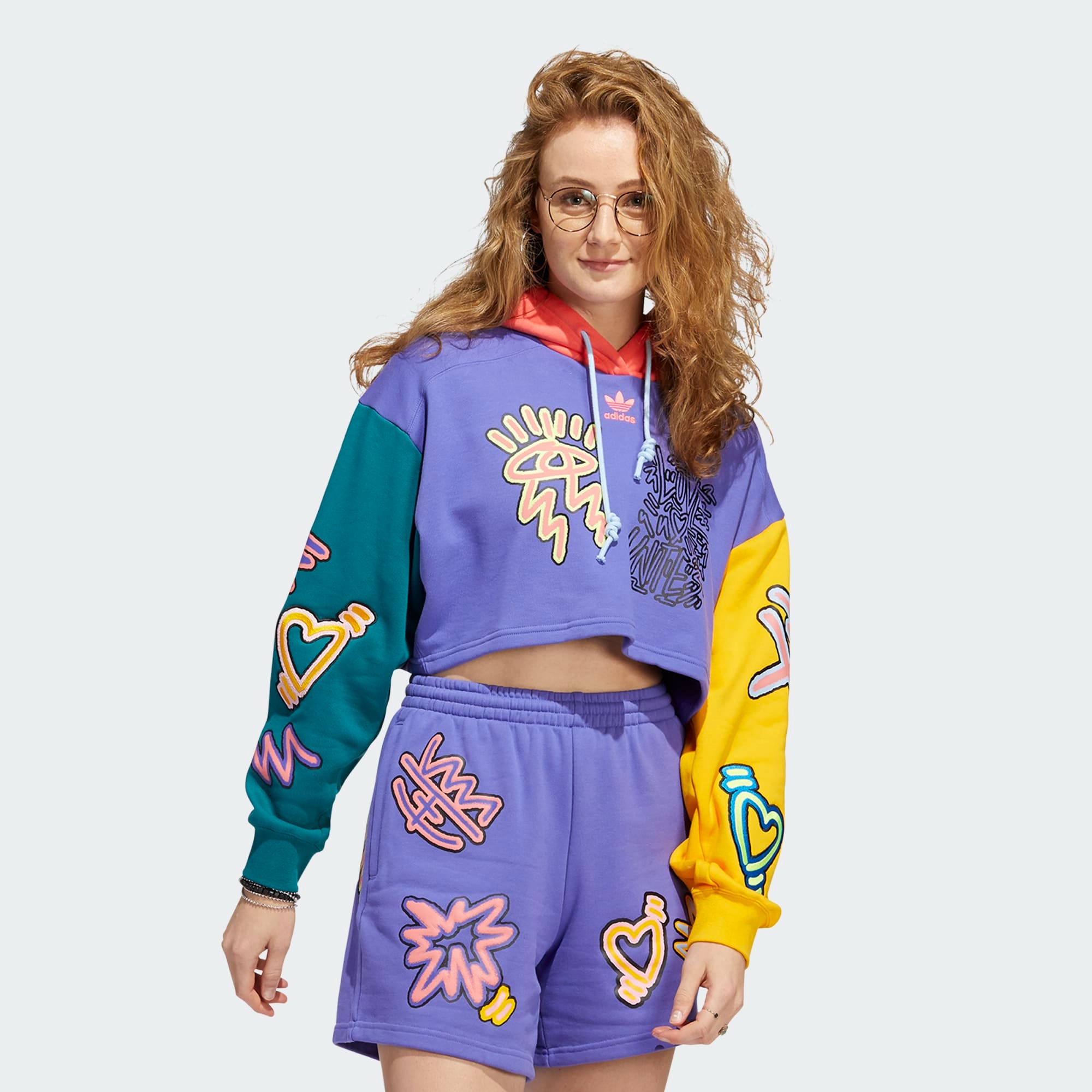 Adidas Love Unites Crop Hoodie HC3080 size 40