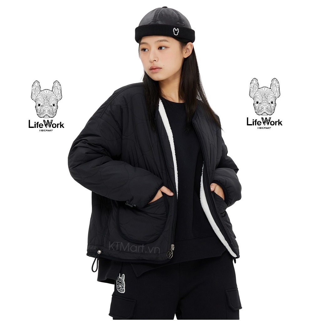 Áo 2 mặt LifeWork Bubbling V-Neck Reversible Jacket LW234JP820 size M