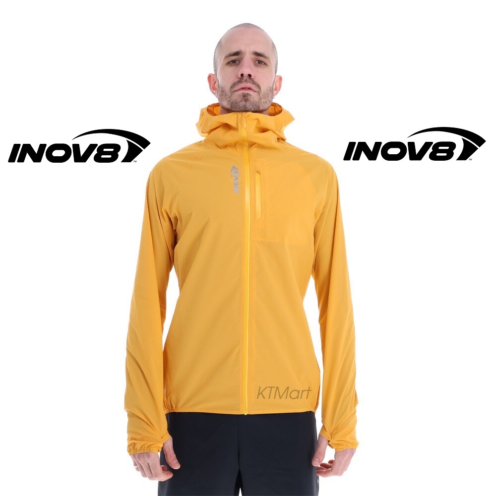 Áo chống nước chạy bộ Hooded jacket INOV8 STORMSHELL (V4) 001704 M Yellow size L