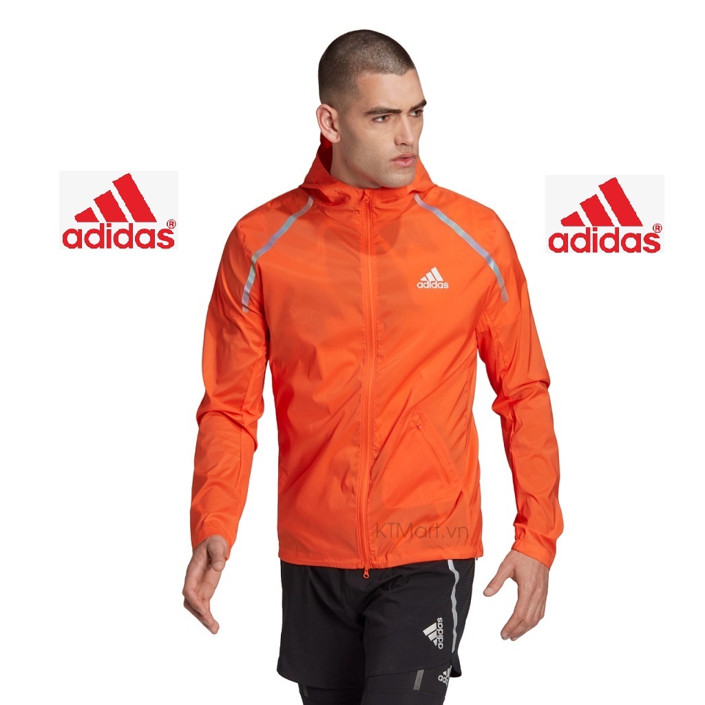 Áo gió chạy bộ Adidas Marathon Running Jacket HL6508 size L Asia