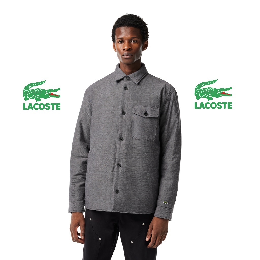Áo khoác Lacoste Men’s Quilted Large Croc Overshirt CH5973 size 42/L