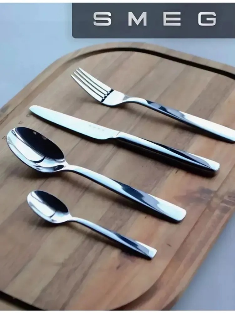 Bộ đồ ăn 4 món SMEG Stainless Steel 4 Piece Cutlery Set European-Style