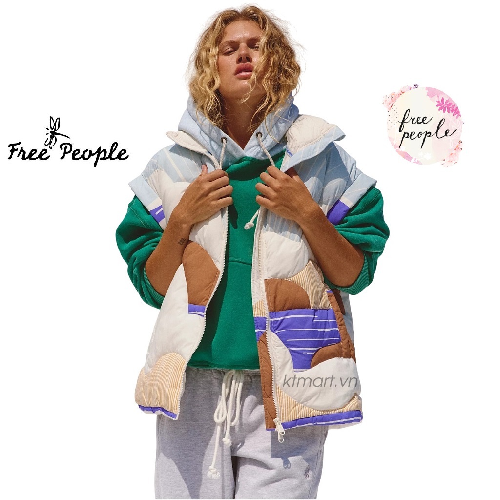 Free People In A Bubble Conversational Quilted Vest