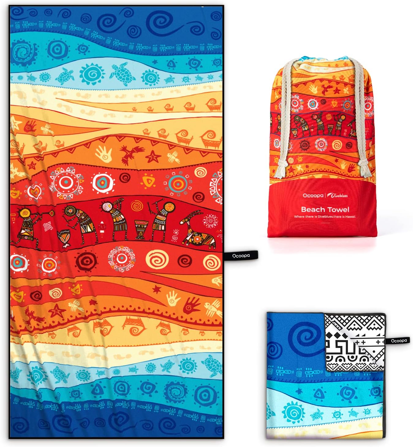 Khăn đi biển OCOOPA Sand Free Beach Towel Microfiber 1m8x80cm