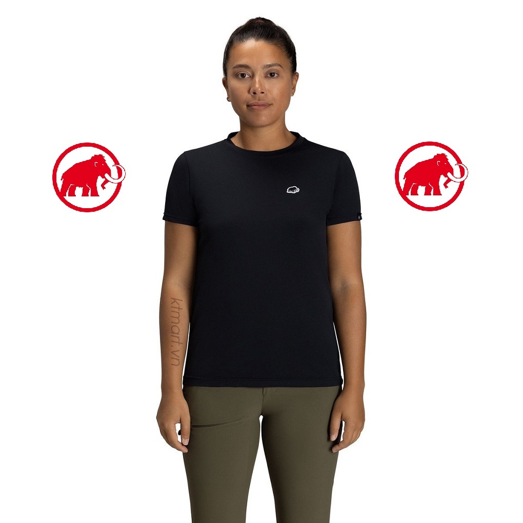 Mammut Essential T-Shirt AF W Sunscreen Patch Logo Short-Sleeve T-Shirt Women's Black 1017-05090 size M, L