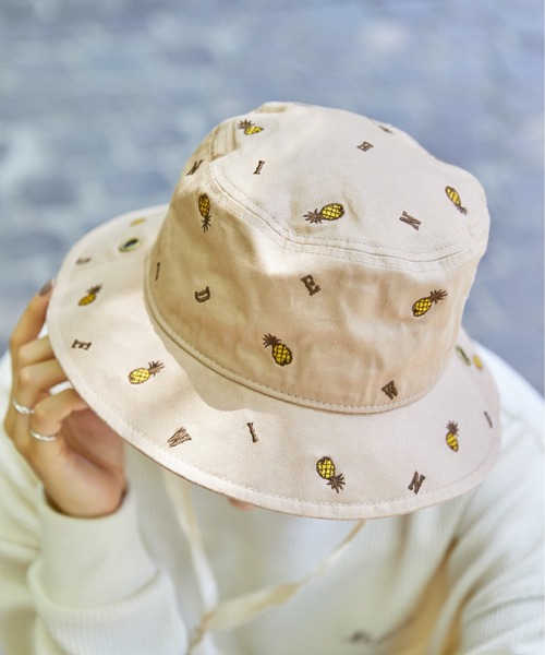 Mũ chống nắng EDWIN 2170095 Logo Embroidered Bucket Hat size 58cm
