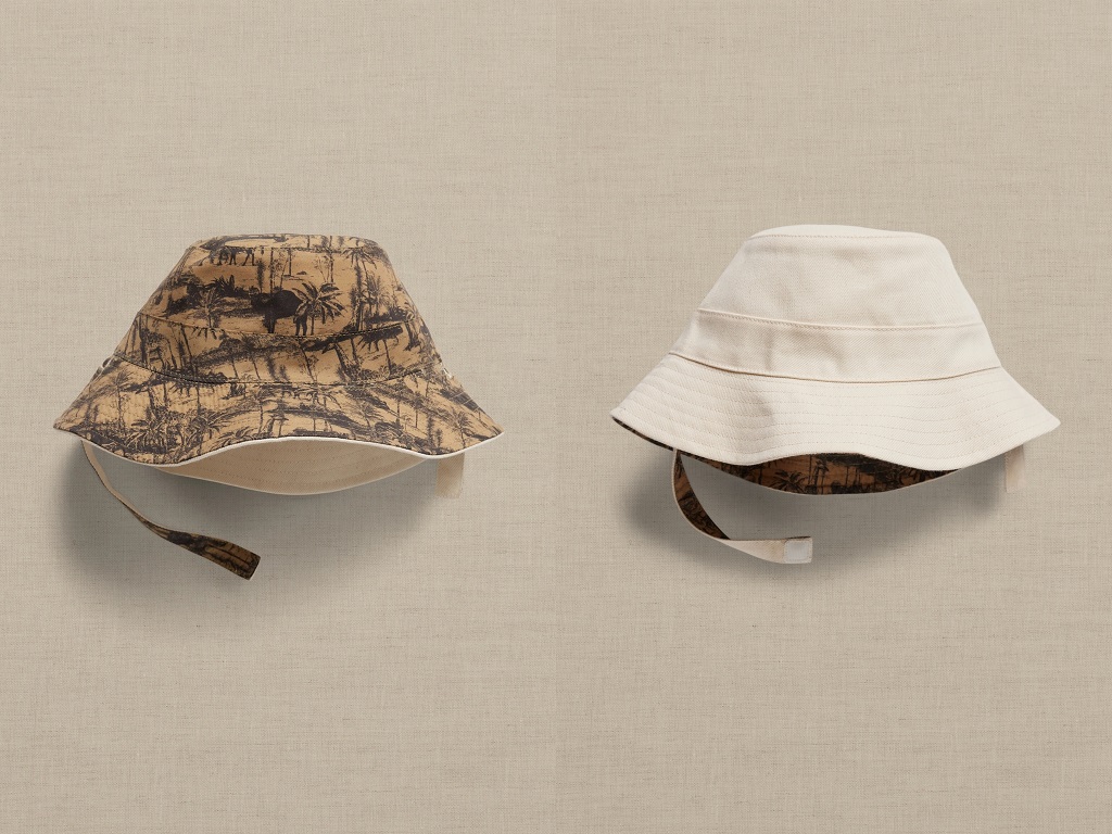 Mũ rộng vành 2 mặt Banana Republic REVERSIBLE BUCKET HAT FOR BABY + TODDLER 610537 size 0-6 tháng