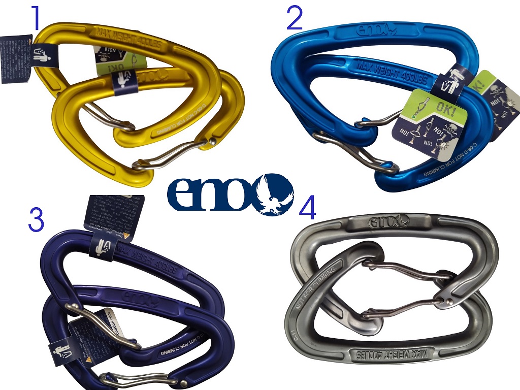 Set 2 Móc nhôm ENO Aluminum Wiregate Carabiners