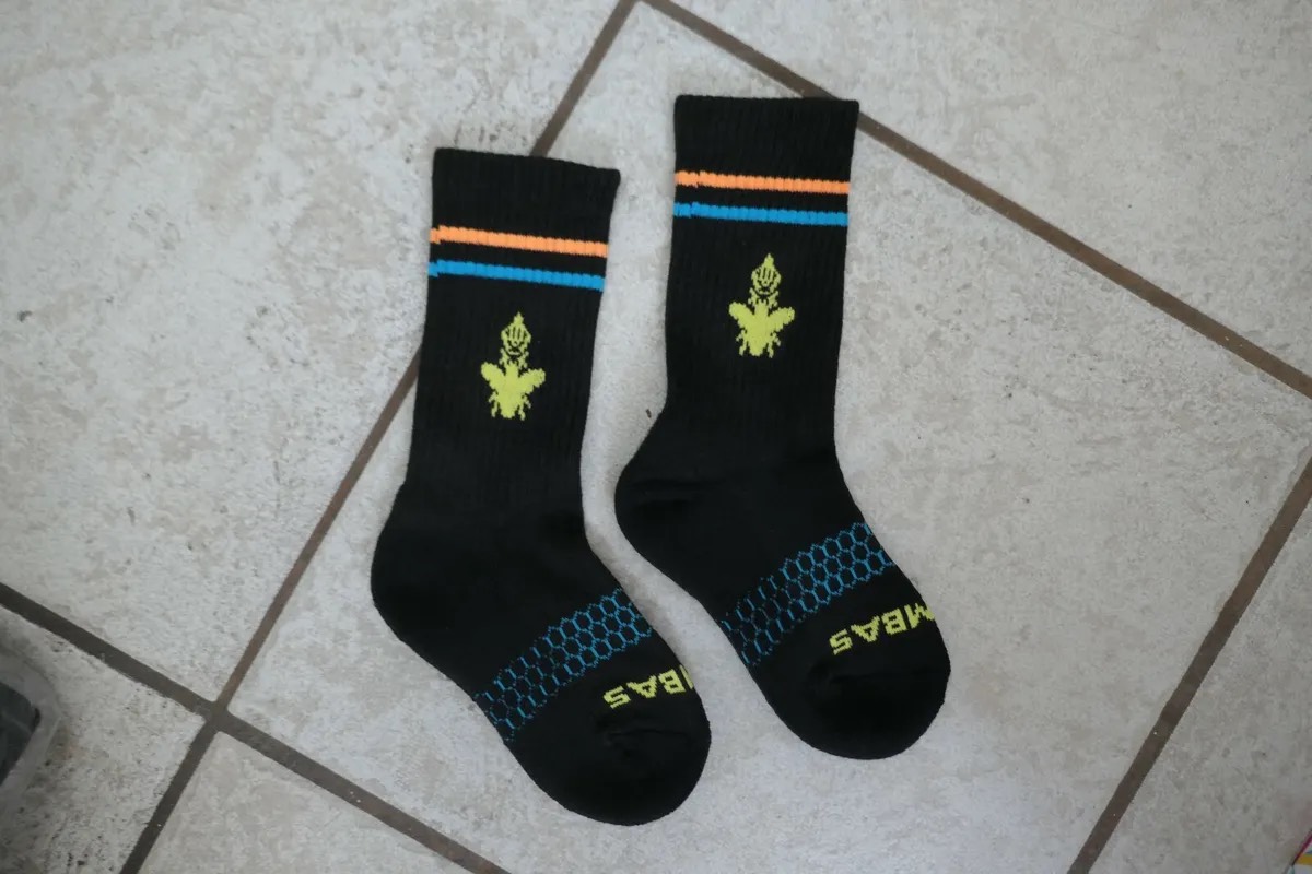Tất thể thao Bombas Black Multi Crew Calf Socks size XS (35-36)