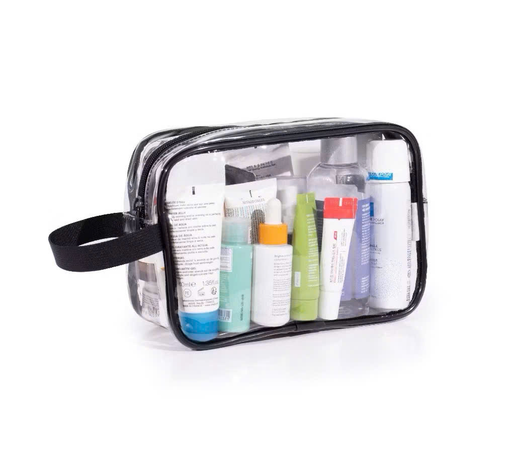 Túi đựng mỹ phẩm trong suốt Scarab Việt Nam Everything bag 22x16x8cm