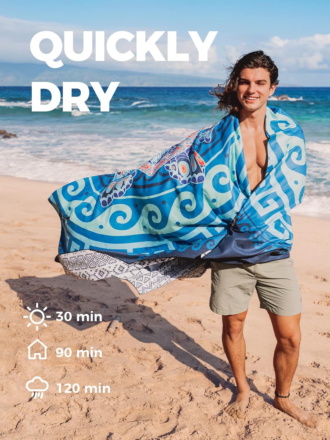 OCOOPA Beach Towel Microfiber, Extra Large ktmart 1.jpg