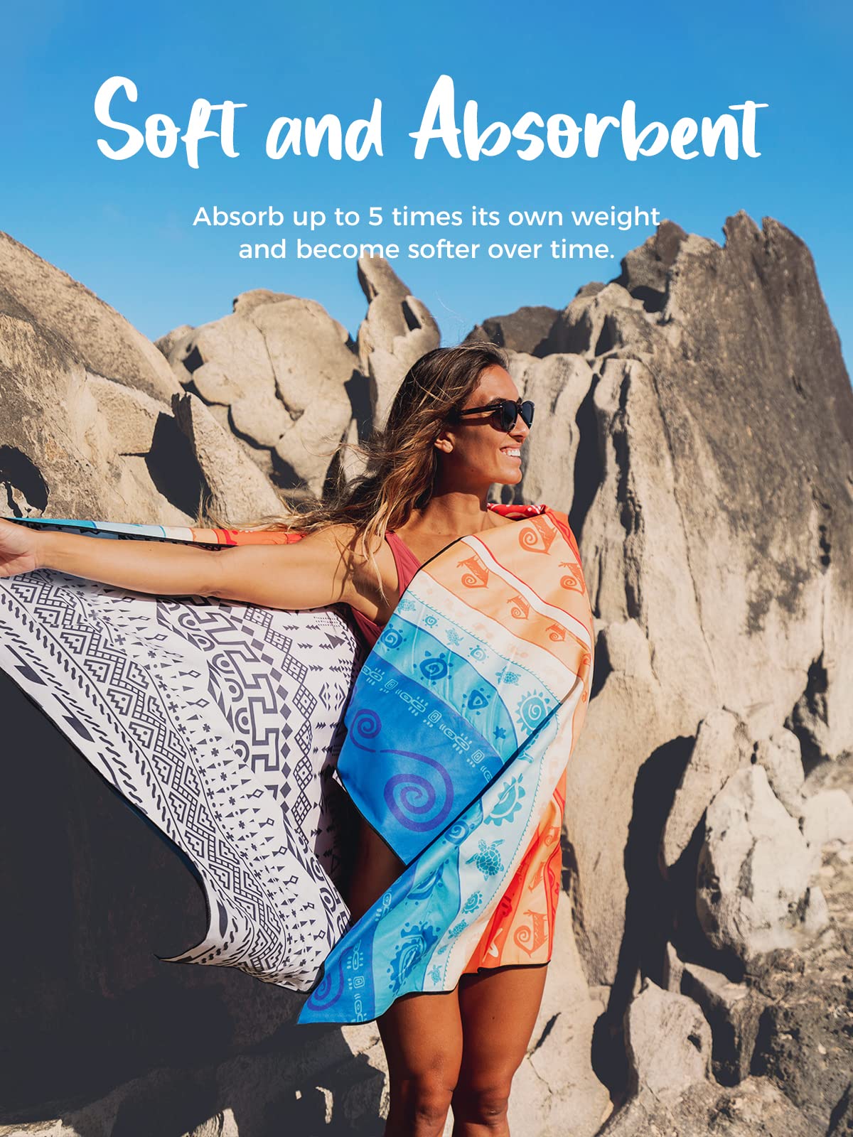 OCOOPA Sand Free Beach Towel Microfiber ktmart 1.jpg