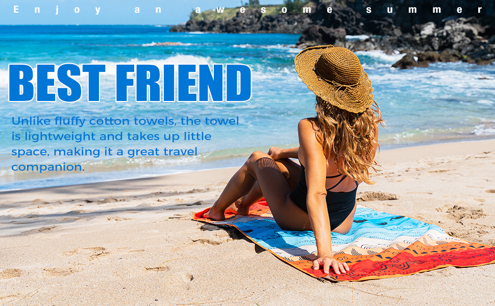 OCOOPA Sand Free Beach Towel Microfiber XL ktmart 5.jpg