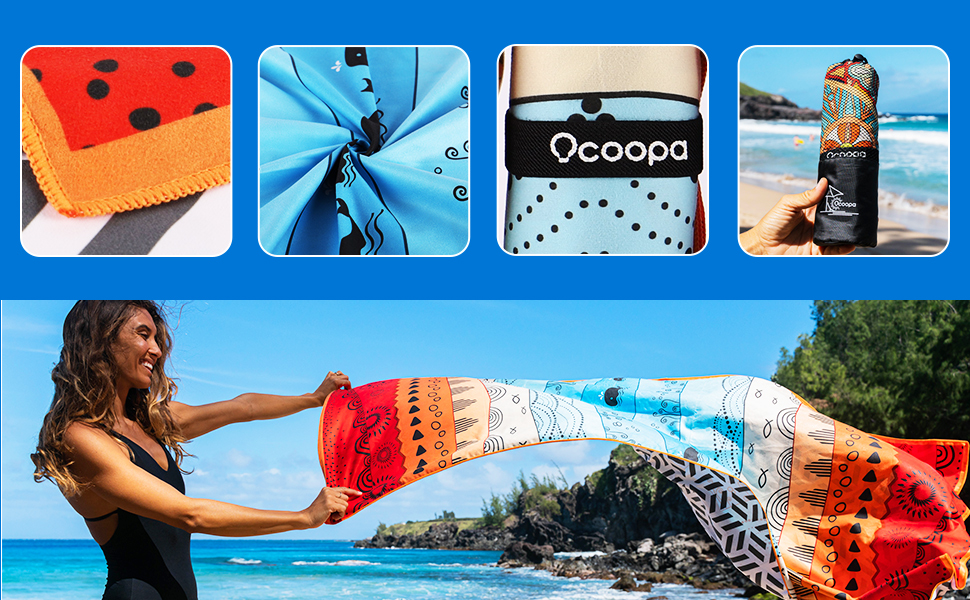 OCOOPA Sand Free Beach Towel Microfiber XL ktmart 6.jpg