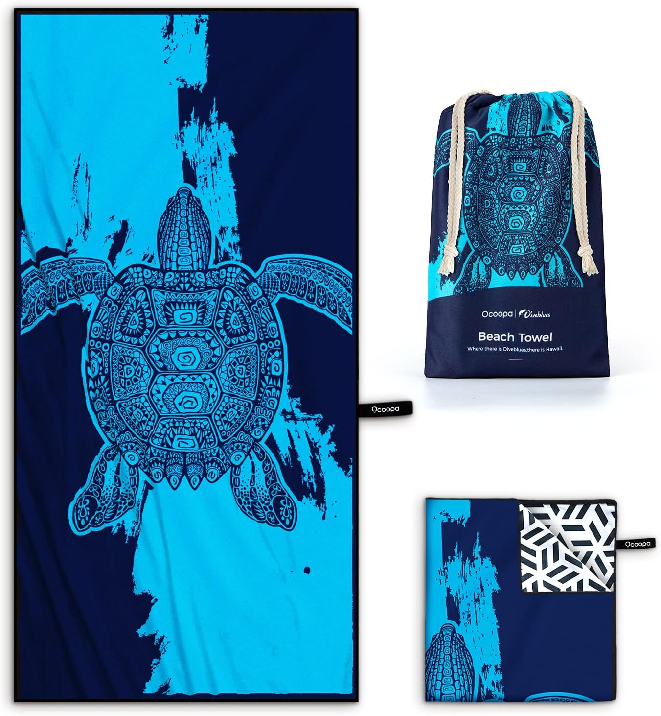 Ocoopa Diveblues Microfibre Beach Towel ktmart 0.jpg