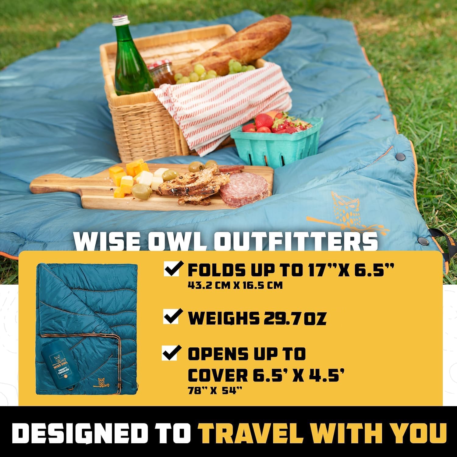 Wise Owl Toasty Traveler Insulated Camping Blanket ktmart 13.jpg