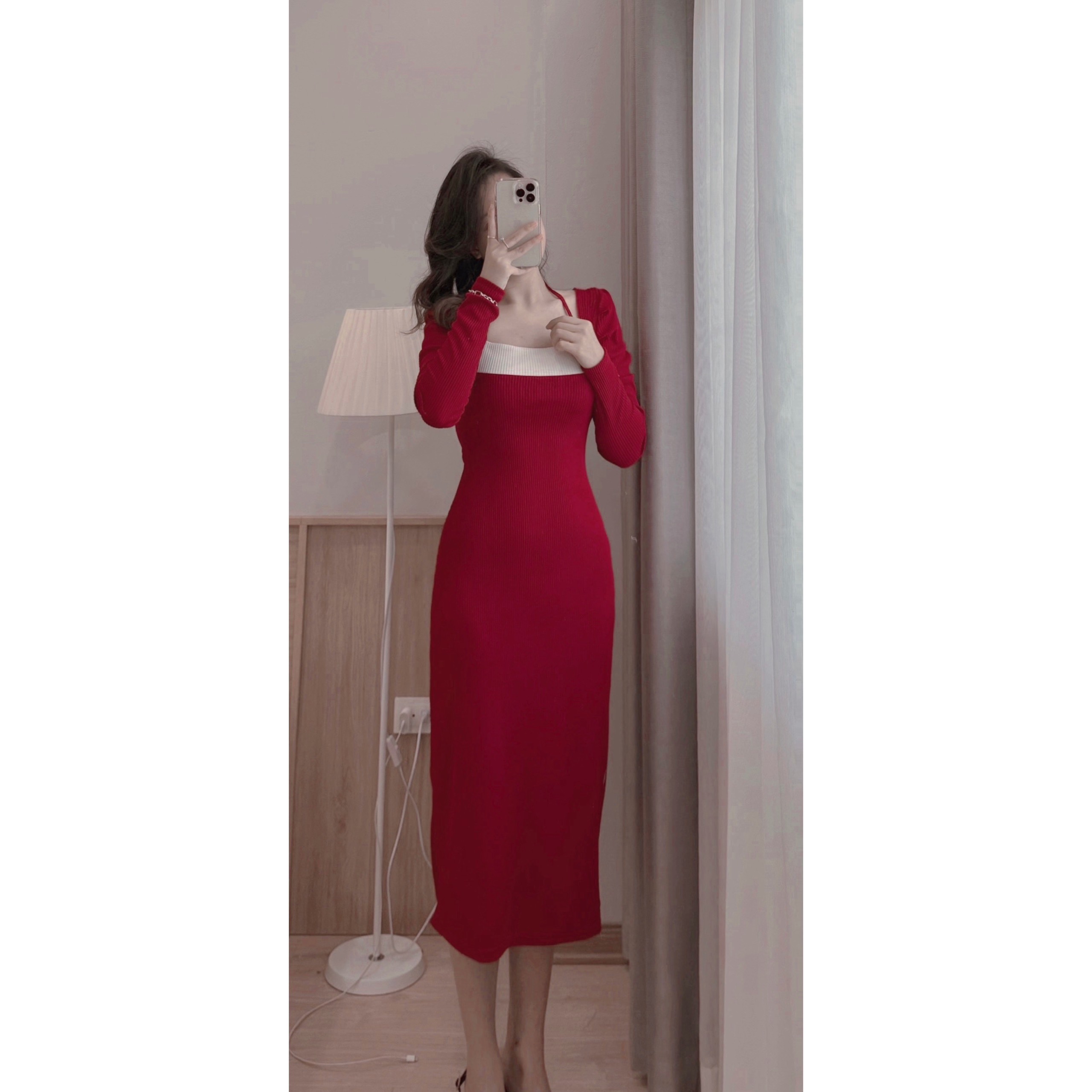 🍀 VÁY LEN TĂM PHỐI TAY XẾP LI