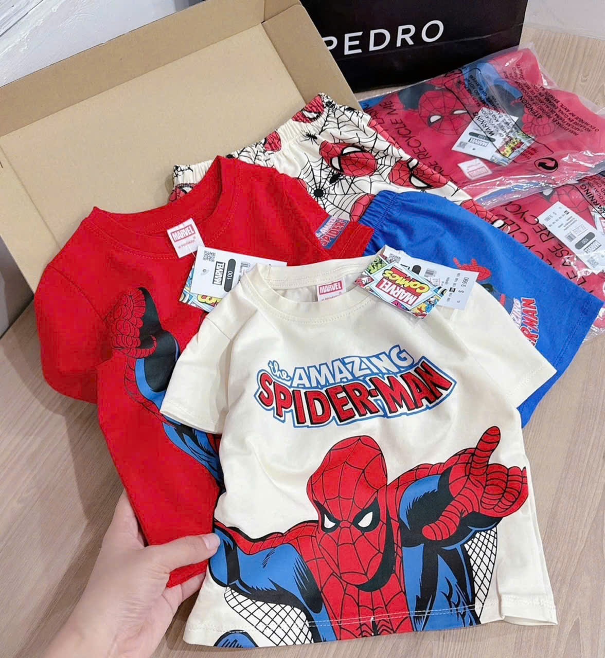 SET 2B CỘC SIÊU NHÂN SPIDERMAN BÉ TRAI