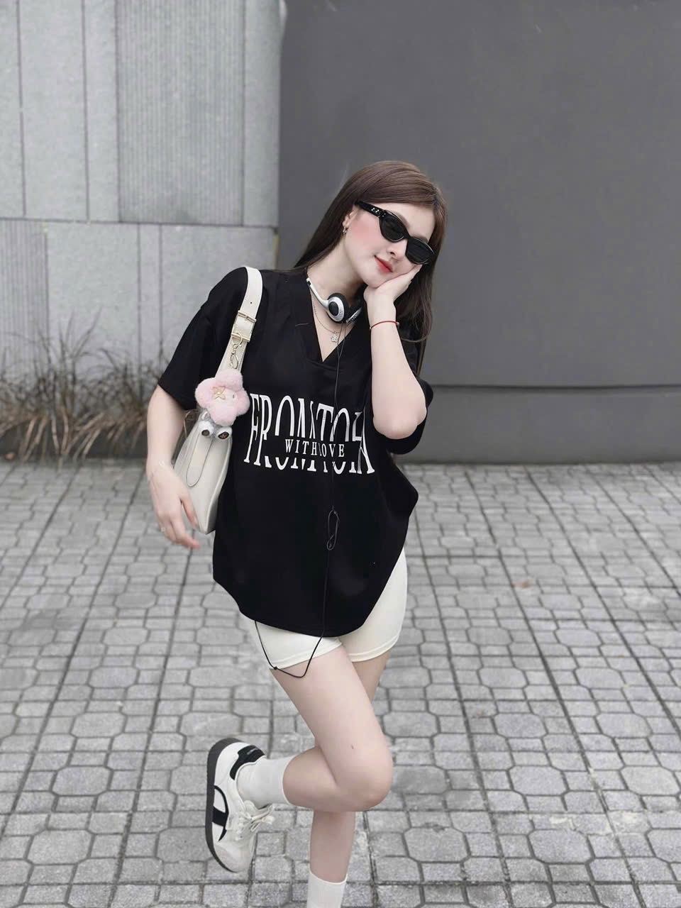 BNUTK29_ SET BỘ ÁO PHÔNG FORMTOH QUẦNLEGGING ĐÙI TRẮNG
