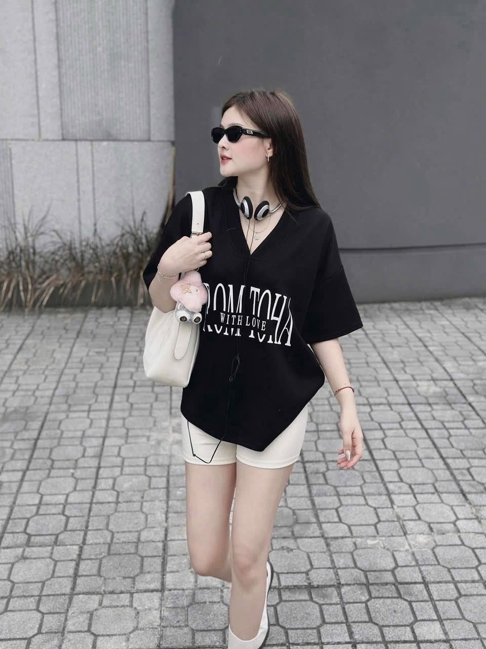 BNUTK29_ SET BỘ ÁO PHÔNG FORMTOH QUẦNLEGGING ĐÙI TRẮNG