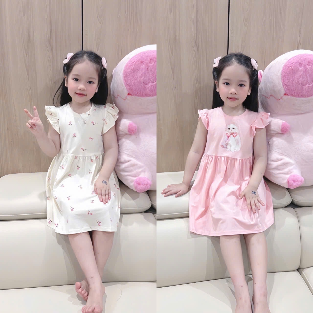 SET 2 VÁY CÁNH TIÊN HỒNG BE CHO BÉ