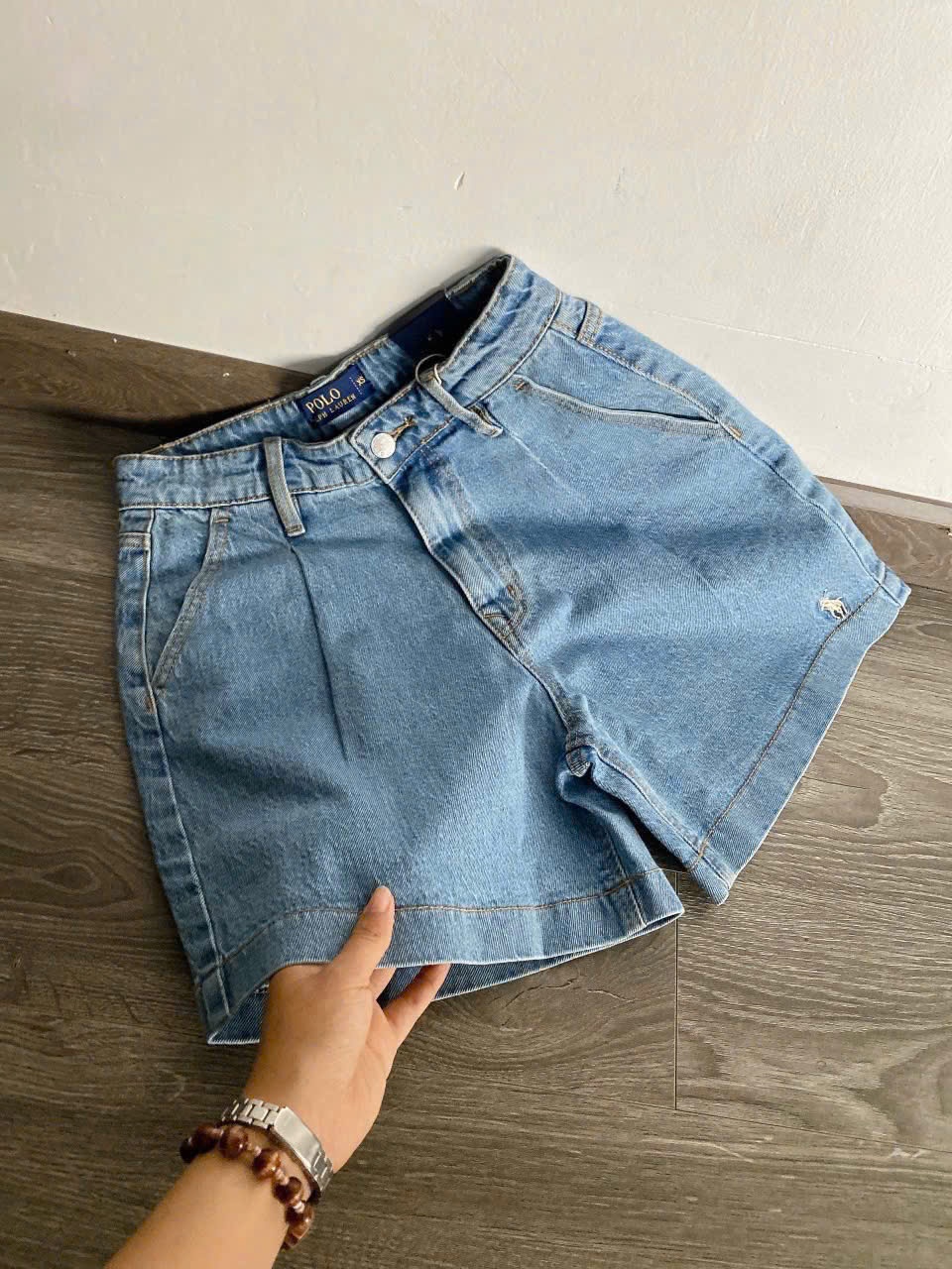 SHORT JEAN NGỐ XANH THÊU NGỰA