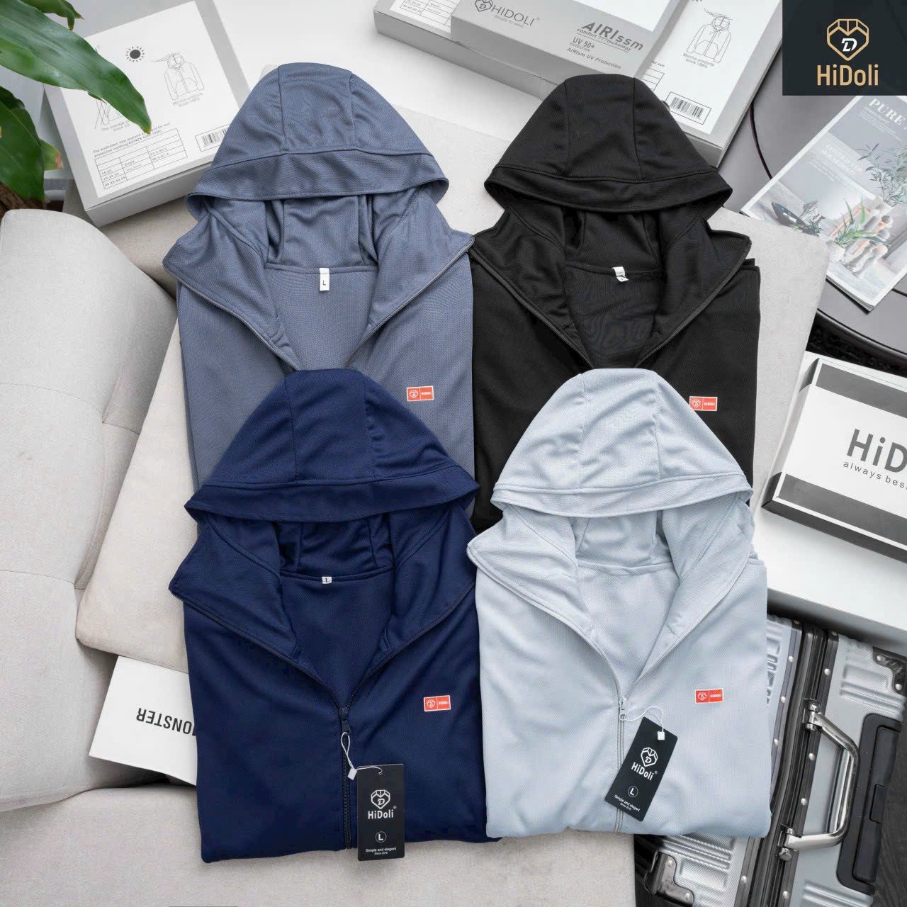 Áo chống nắng nam 2 lớp hidoli