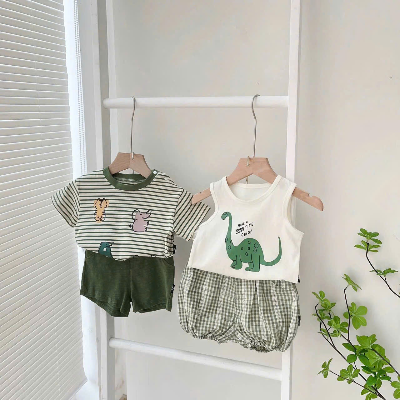 COMBO 2 BỘ CỘC TAY & BA LỖ KHỦNG LONG BÉ TRAI
