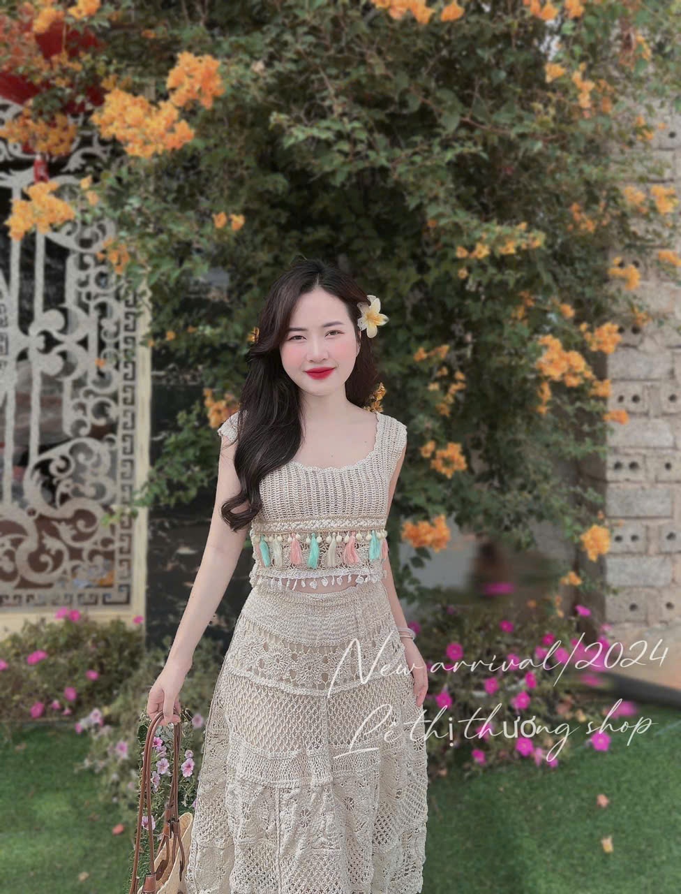 SET REN BRA THỔ CẨM CHÂN VÁY MAXI