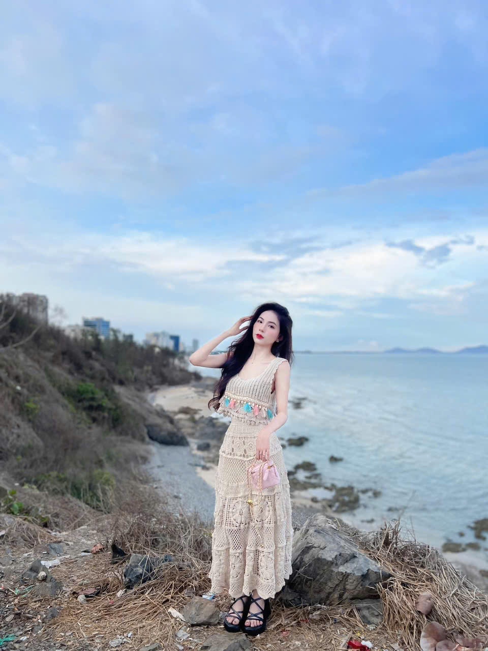 SET REN BRA THỔ CẨM CHÂN VÁY MAXI