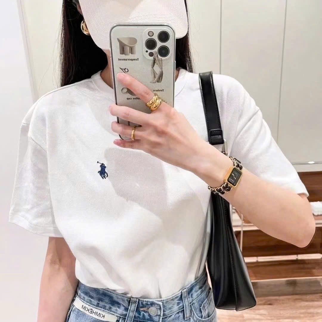 ÁO PULL TRẮNG CỔ TRÒN THÊU NGỰA