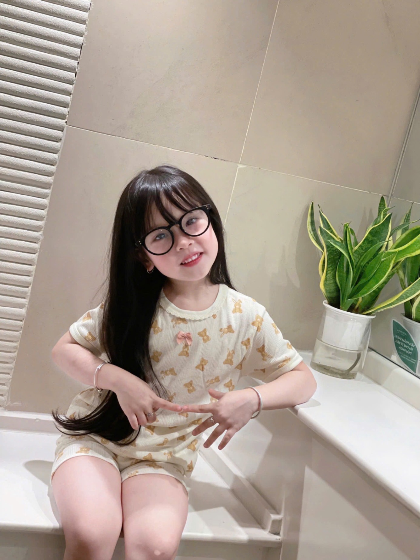SET 2 BỘ CỘC THÔNG HƠI HOẠ TIẾT HOA BÉ GÁI