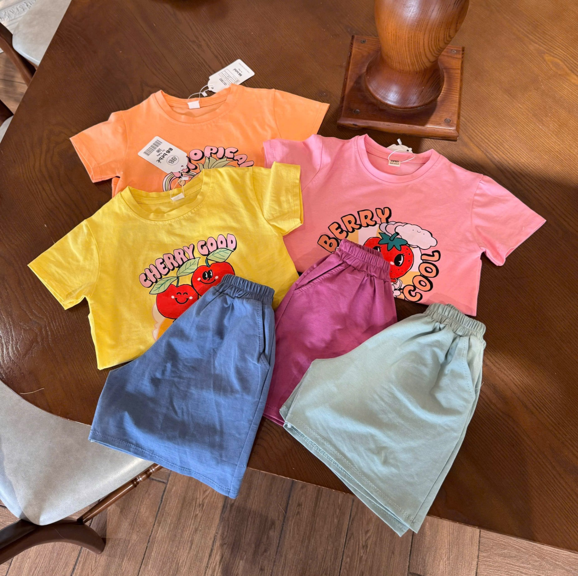 SET 3 BỘ BÉ GÁI HÌNH HOA QUẢ