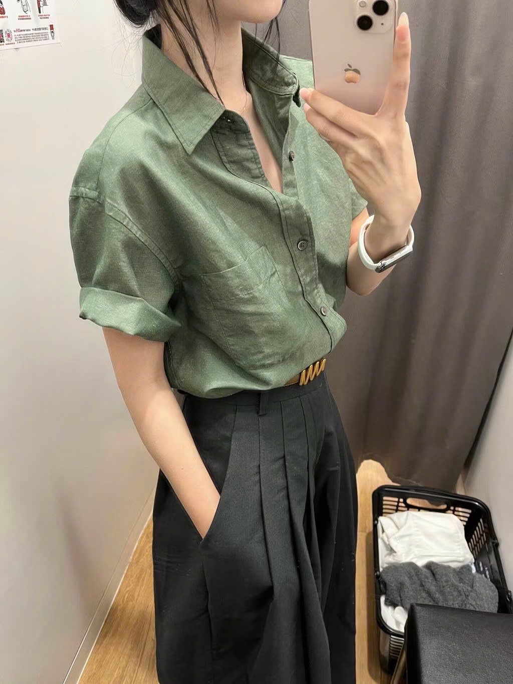 ÁO SƠ MI ĐŨI LINEN SỢI TRE 2 MÀU