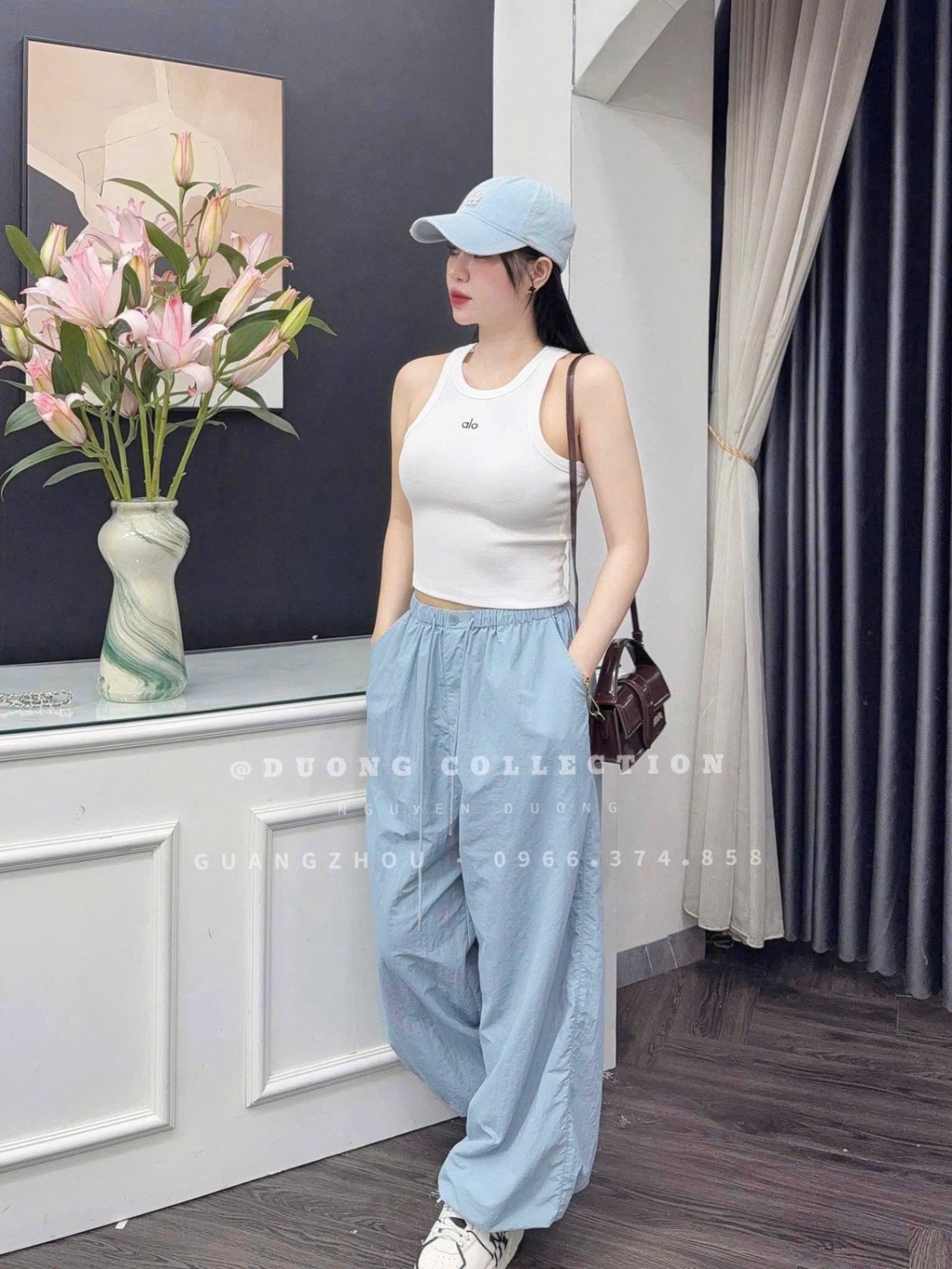 QUẦN GIÓ DÁNG BOM KÈM RÚT ỐNG