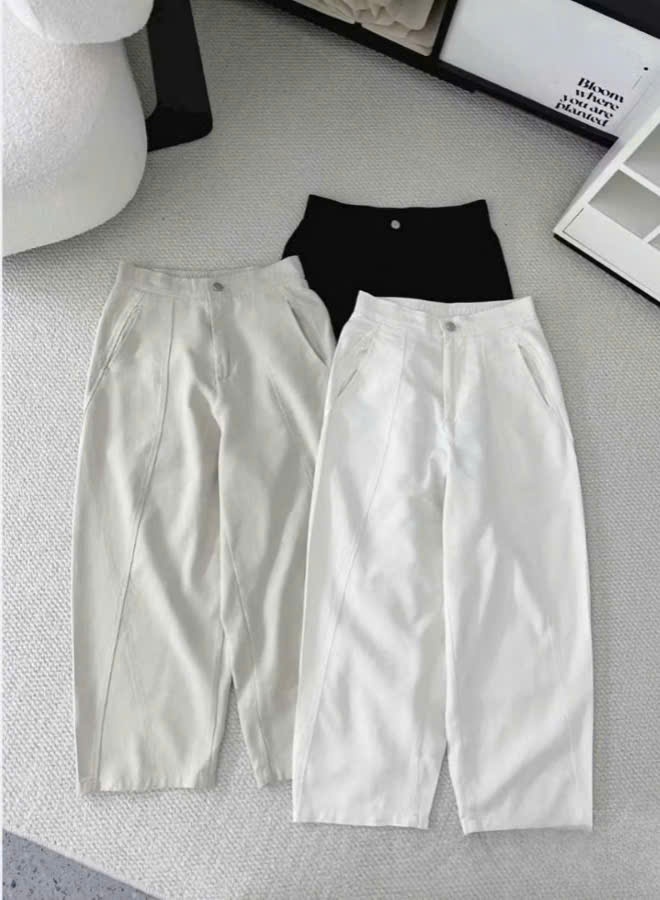 QUẦN KAKI LỤA 2 TÚI DÁNG THỤNG