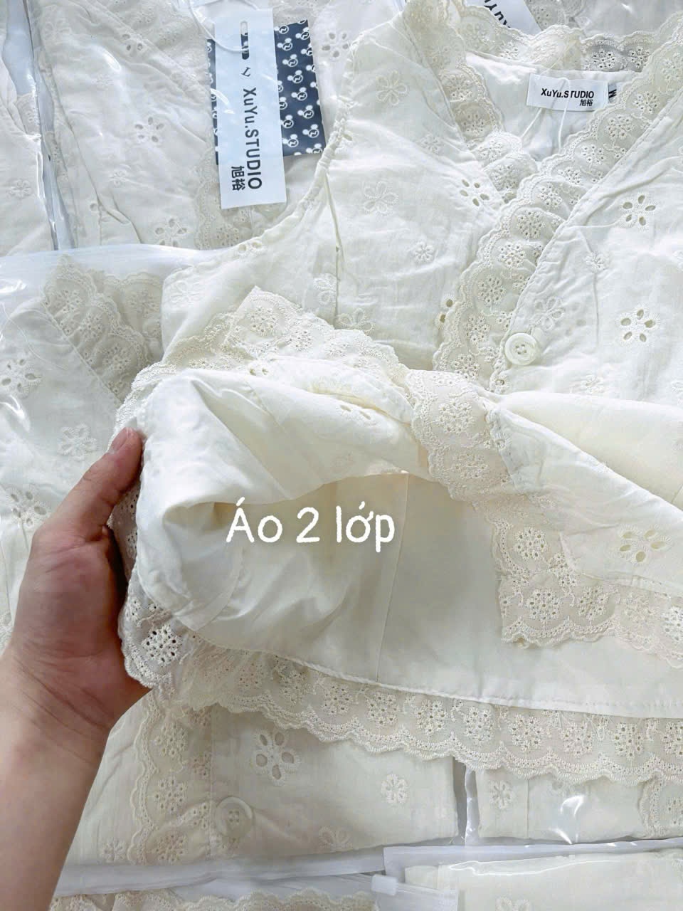 ÁO SƠ MI SÁT NÁCH HOA REN CORSET
