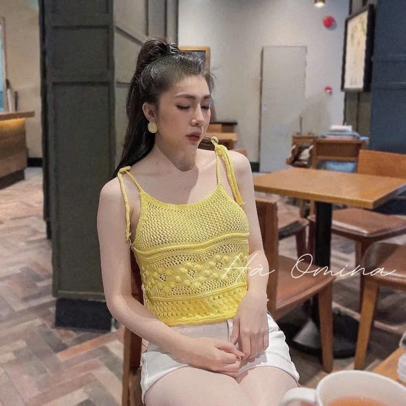 ÁO LEN VÀNG MÓC 2 DÂY XINH XỈU