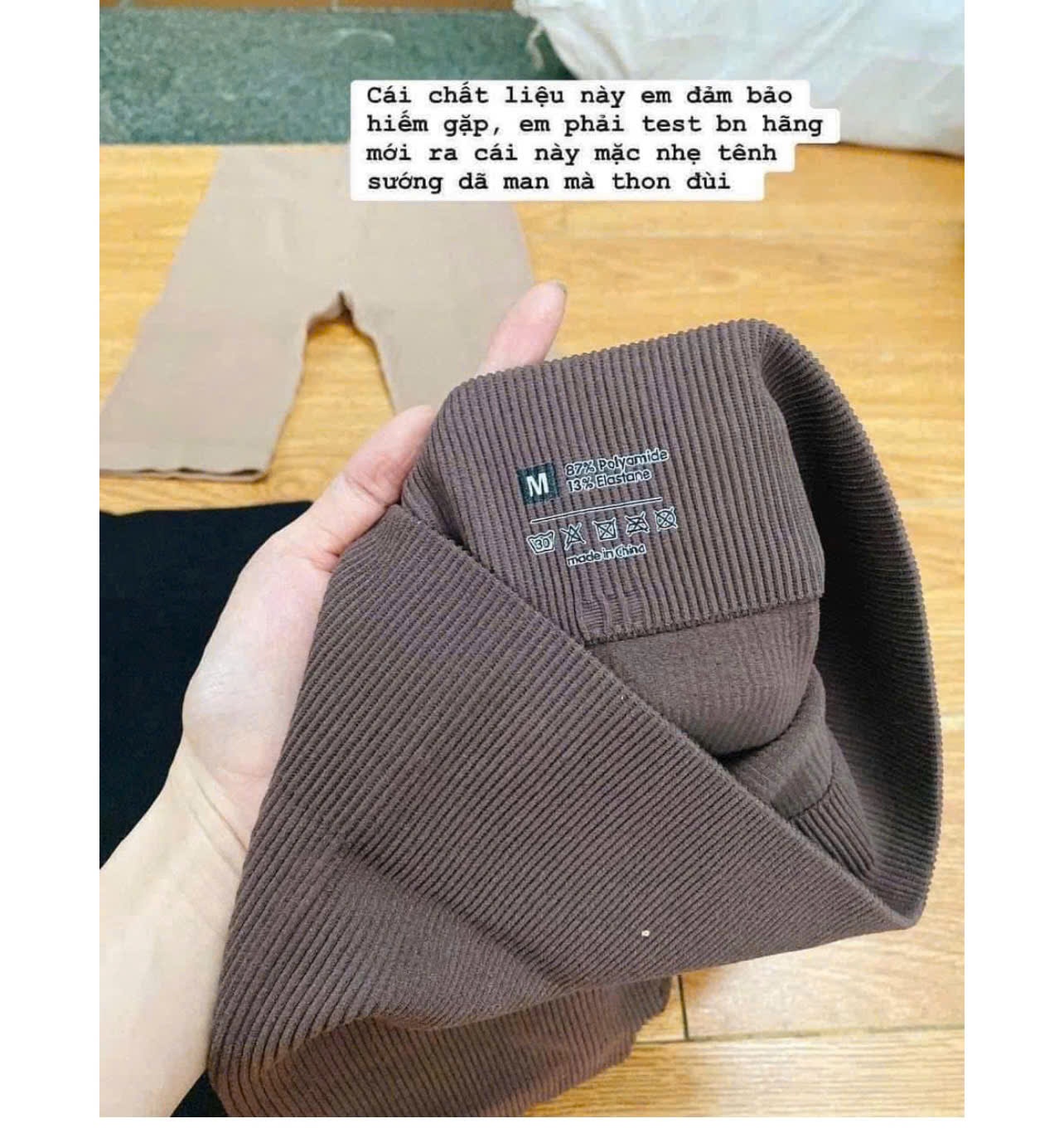 SET 2 QUẦN LEGGING TĂM ĐEN NÂU