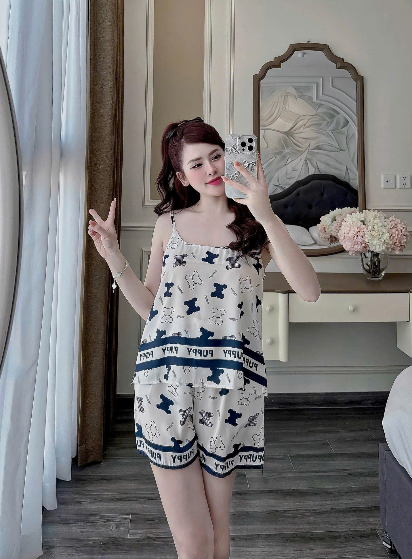 BỘ LỤA 2 DÂY DIO ( Chọn màu ib)