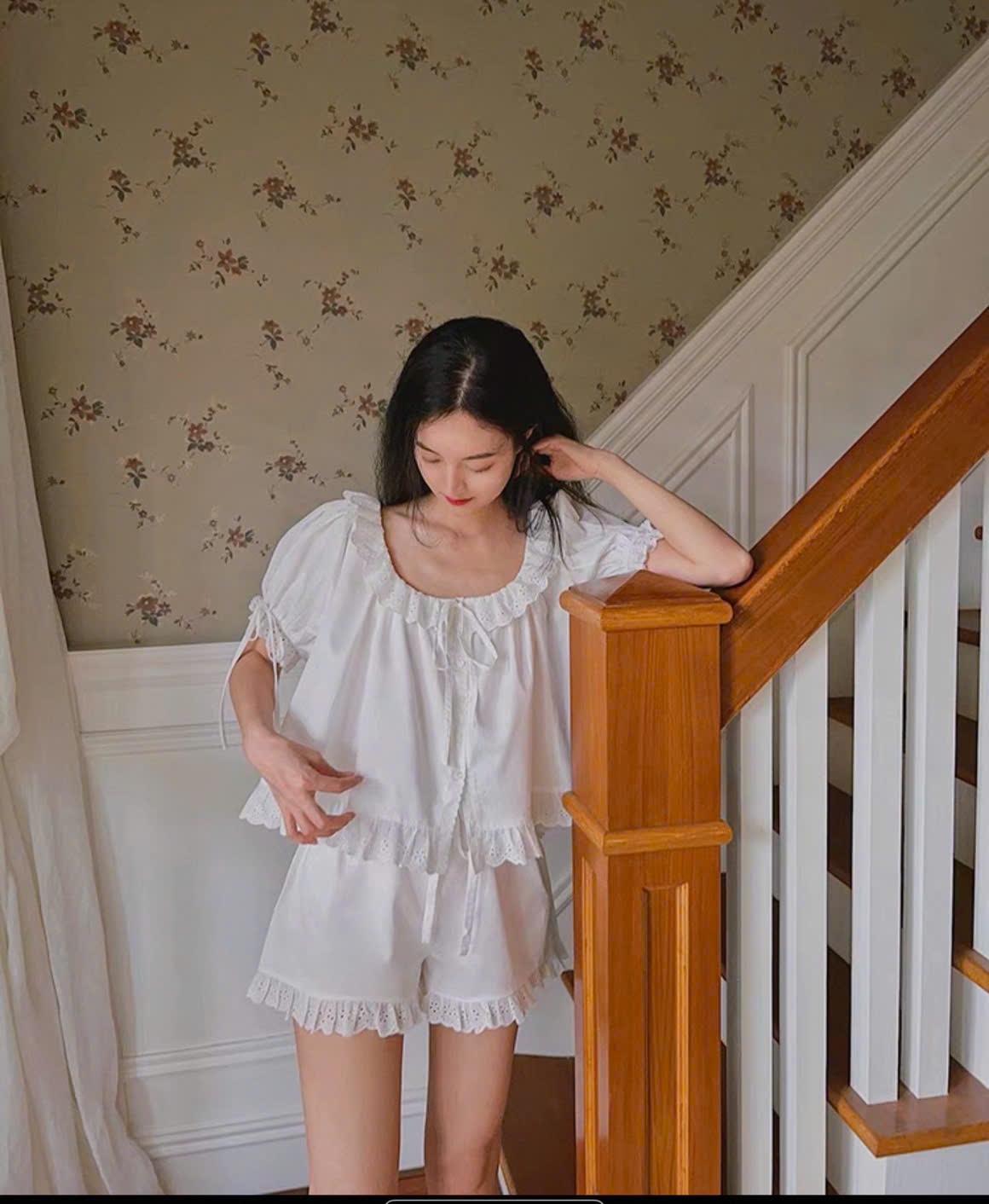 BỘ NGỦ TRẮNG BÈO REN TIỂU THƯ